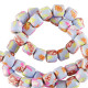 Polymer tube beads 6mm - Lila-multicolour
